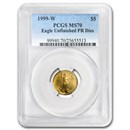 1999-W 1/10 oz Gold American Eagle MS-70 PCGS (W Variety) 1999-W 1/10 oz Gold American Eagle MS-70 PCGS (W Variety)